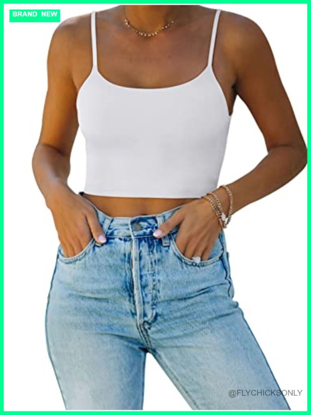 REORIA Seamless Double Lined Camisole Crop Top